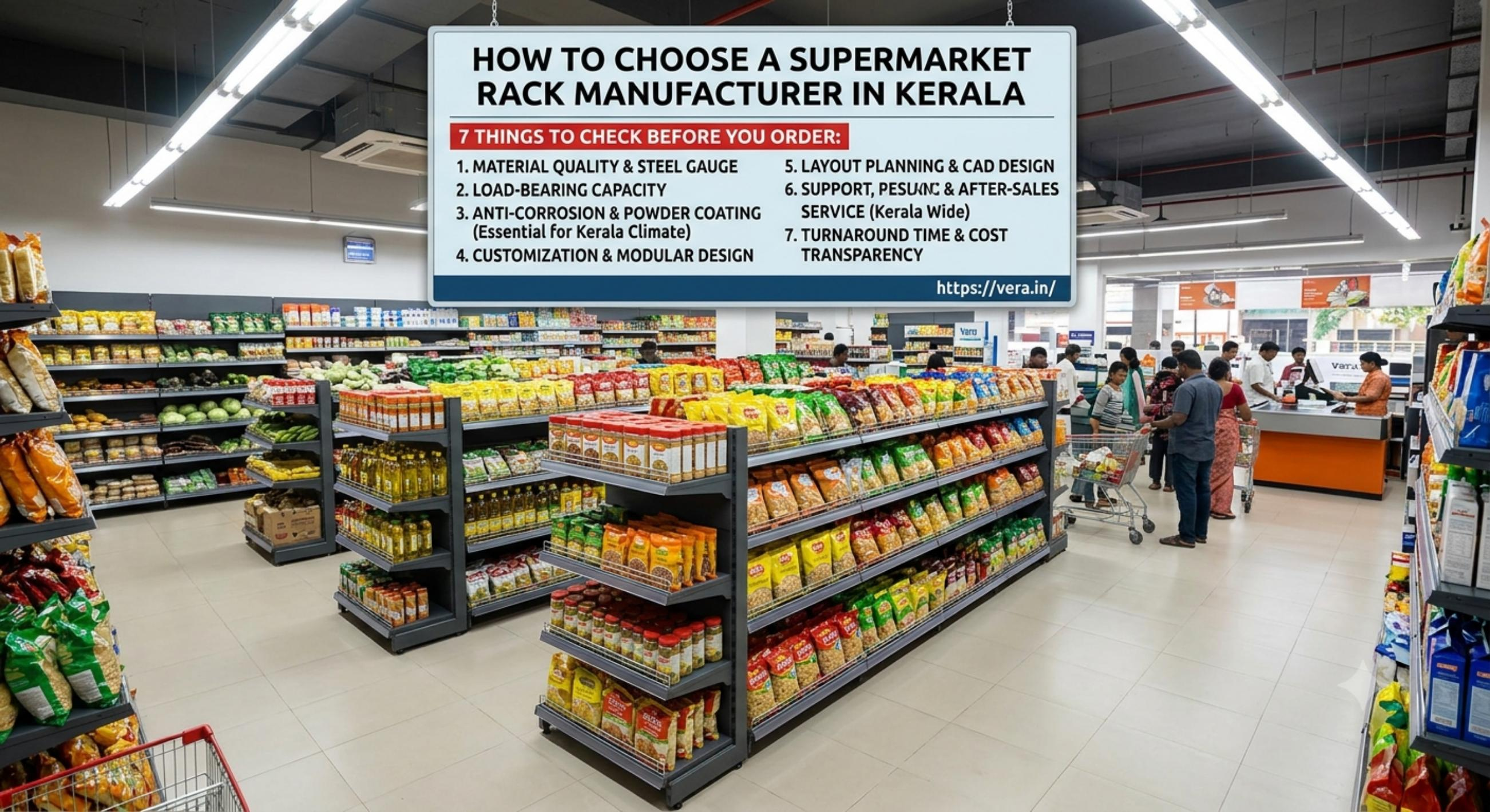 How to Choose a Supermarket Rack Manufacturer in Kerala: 7 Things to Check Before You Order