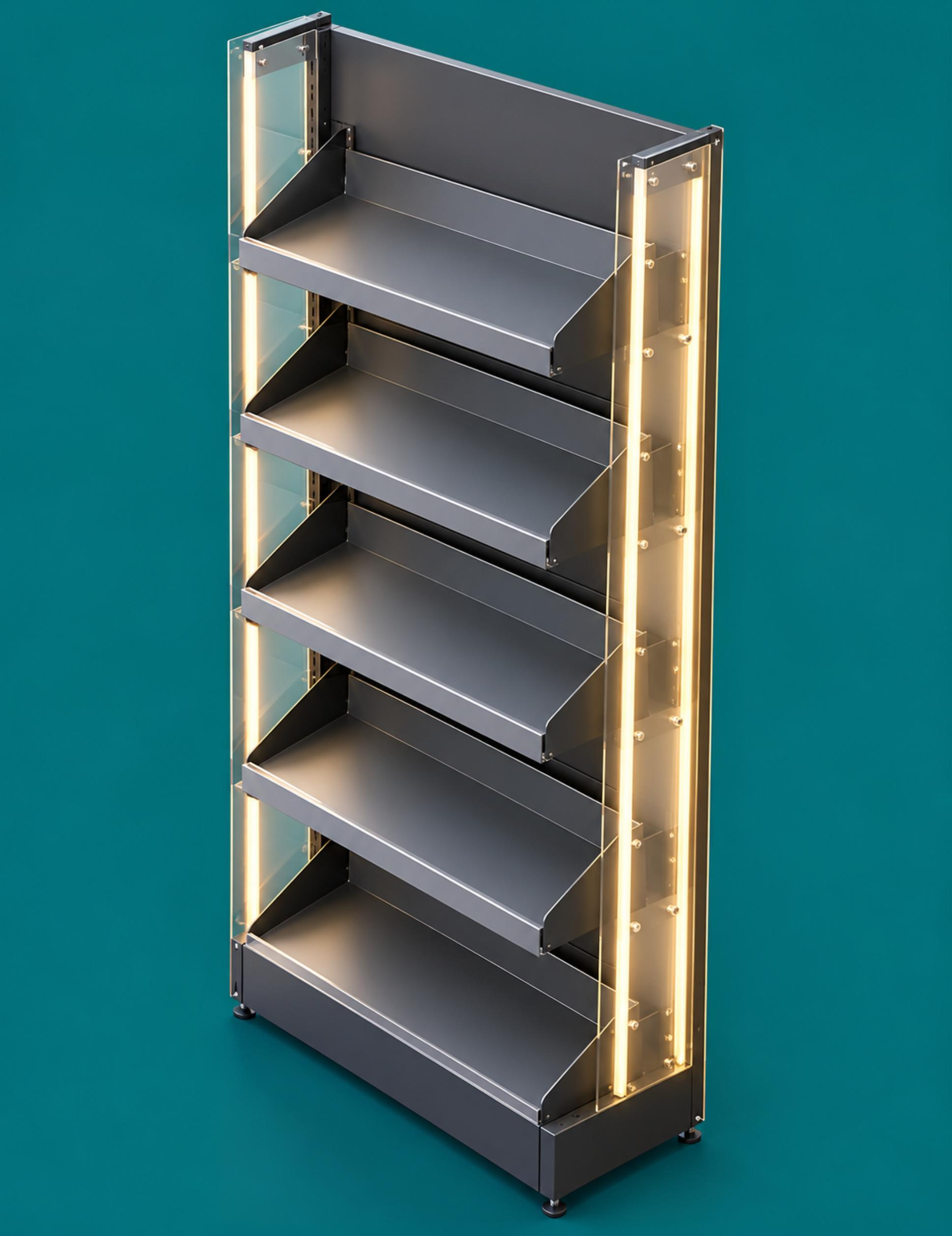 hocolate Rack with Acrylic Sides & Lighting